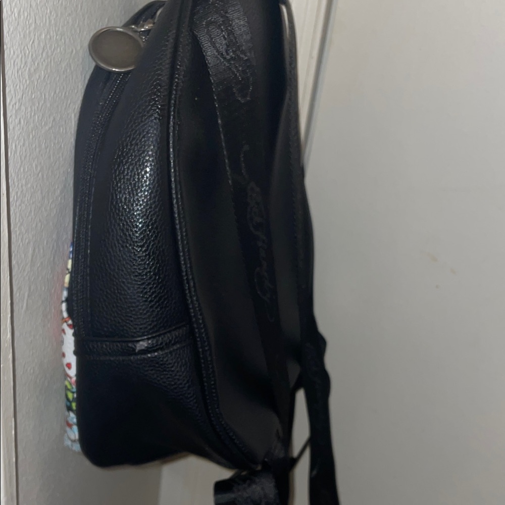 Ed Hardy Black Backpack with Colorful Tattoo Art - Picture 6 of 11